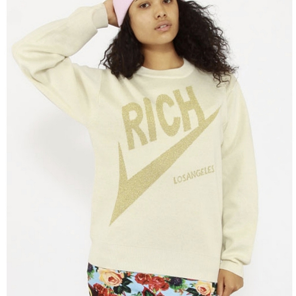 Joyrich LA Knit Rich Wool Metallic Oversized Sweater